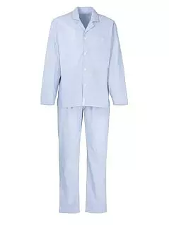 Классическая пижама из хлопка (рубашка на пуговицах и штаны свободного кроя) голубого цвета BALDESSARINI RT95009/5100 613